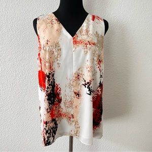 Abstract print v-neck Bar III blouse